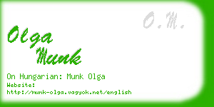 olga munk business card